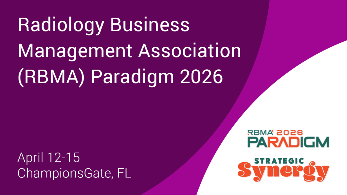 Radiology Business Management Association (RBMA) Paradigm 2026